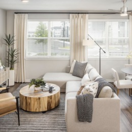 living area with easy access to other rooms